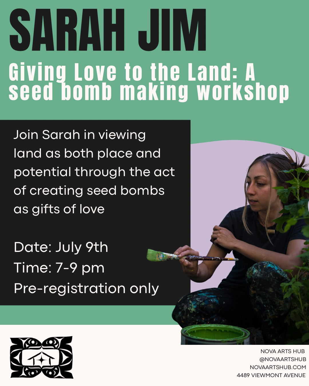 Workshop with Sarah Jim: Giving Love to the Land: A seed bomb making workshop