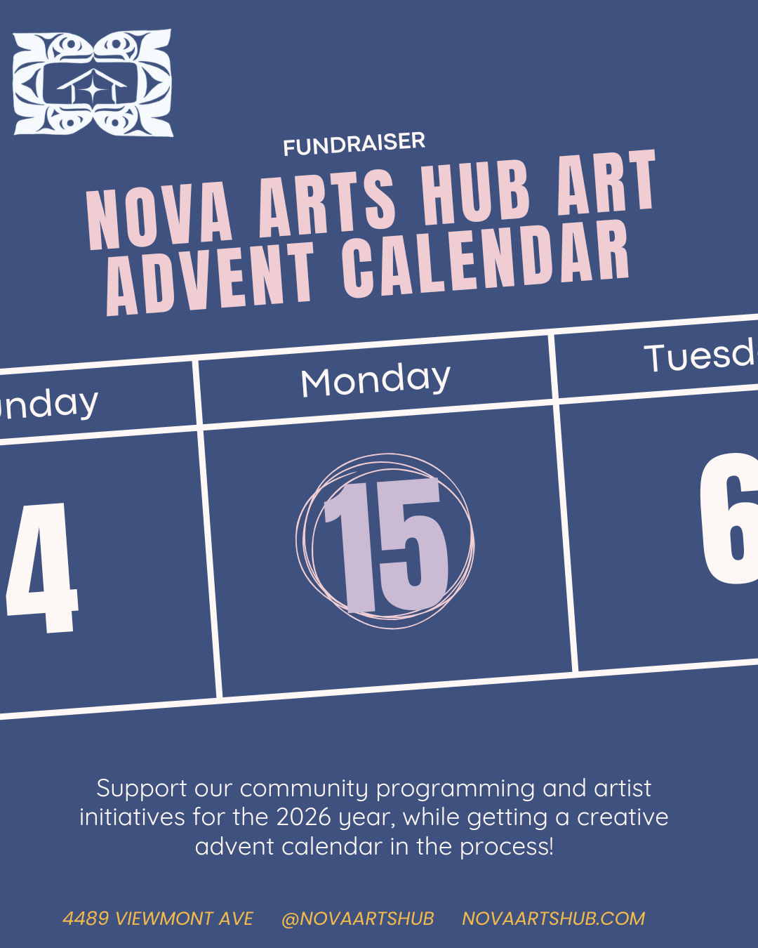 Nova Arts Hub Advent Calendar (Fundraiser)